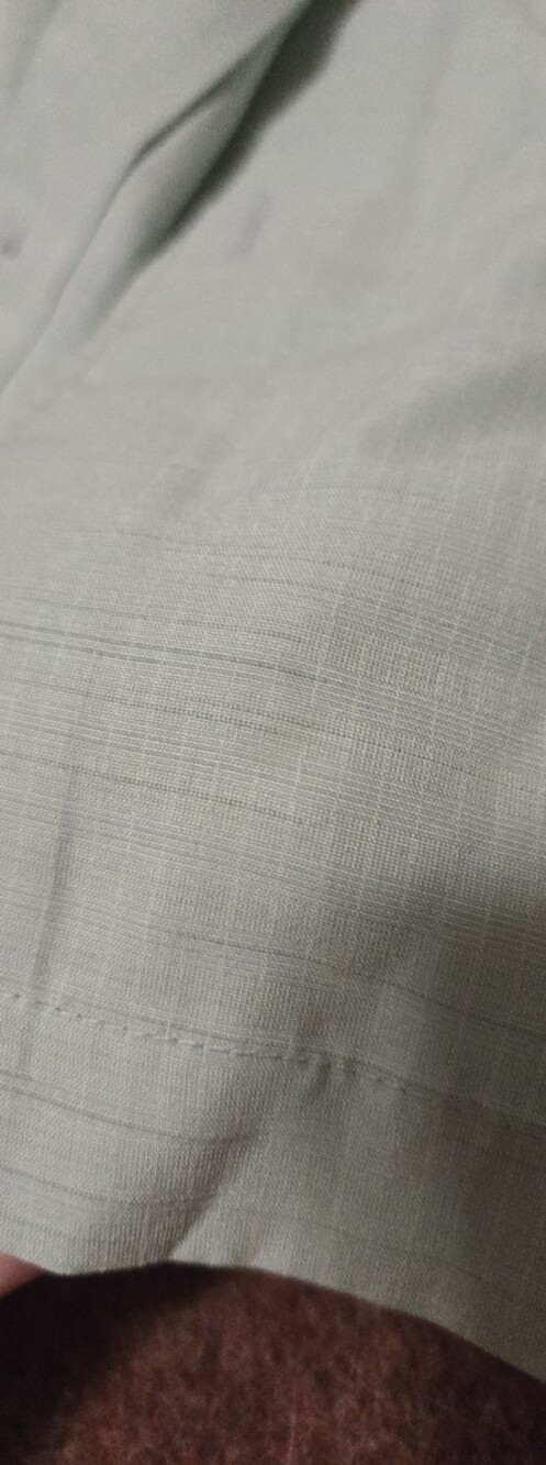 Quiksilver Waterman Shirt  Size Medium Mint Green Small Spot On Bottom Front - Picture 4 of 8